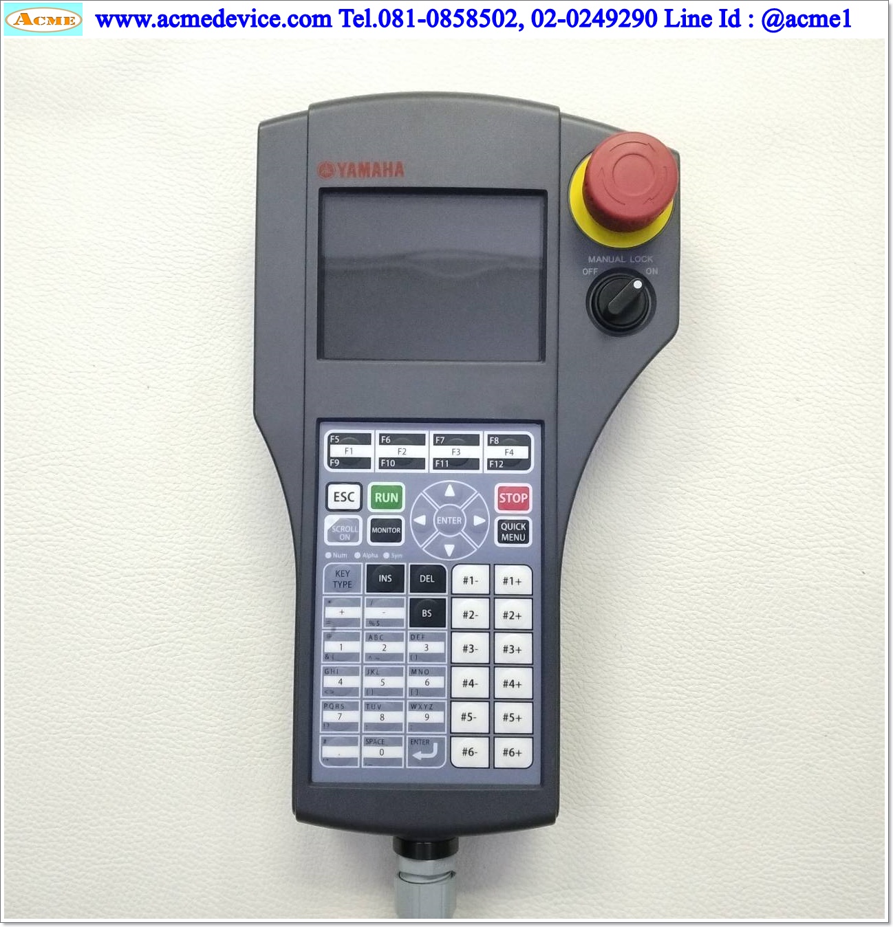 Teach Pendant Yamaha รุ่น PBX 5M, KCX-M5110-120, 12Vdc, 250mA