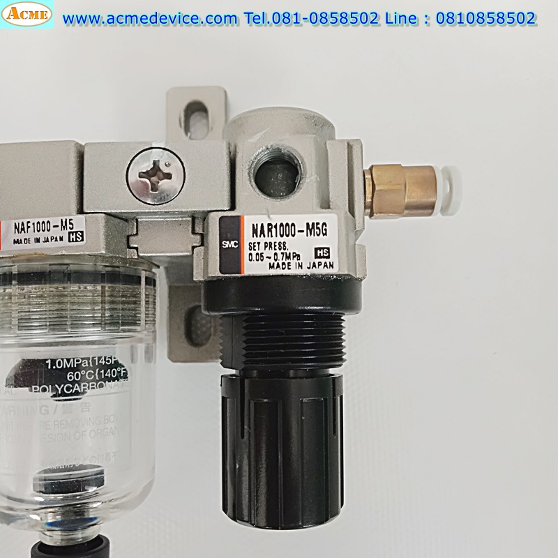 Regulator SMC รุ่น NAF1000-M5 + NAR1000-M5G + NAC1020-M5G