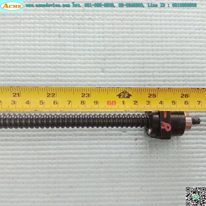 Ball Screw ขนาดเพลา 12 mm. x 750 mm., Stroke 625 mm., Pit 4 mm.