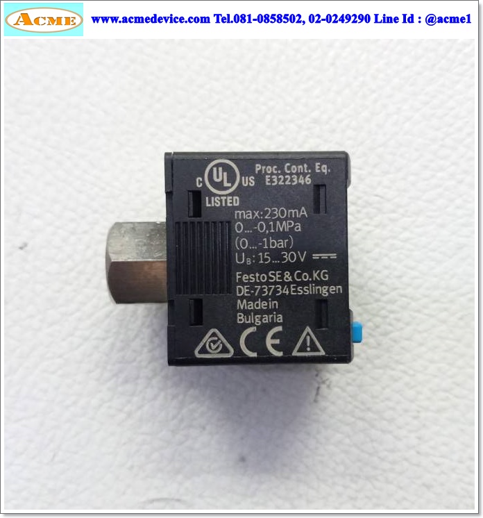 Vacuum Festo รุ่น SPAN-V1R-G18F-PN-PN-L1, 0 to -0.1MPa, NPN/PNP, NO/NC