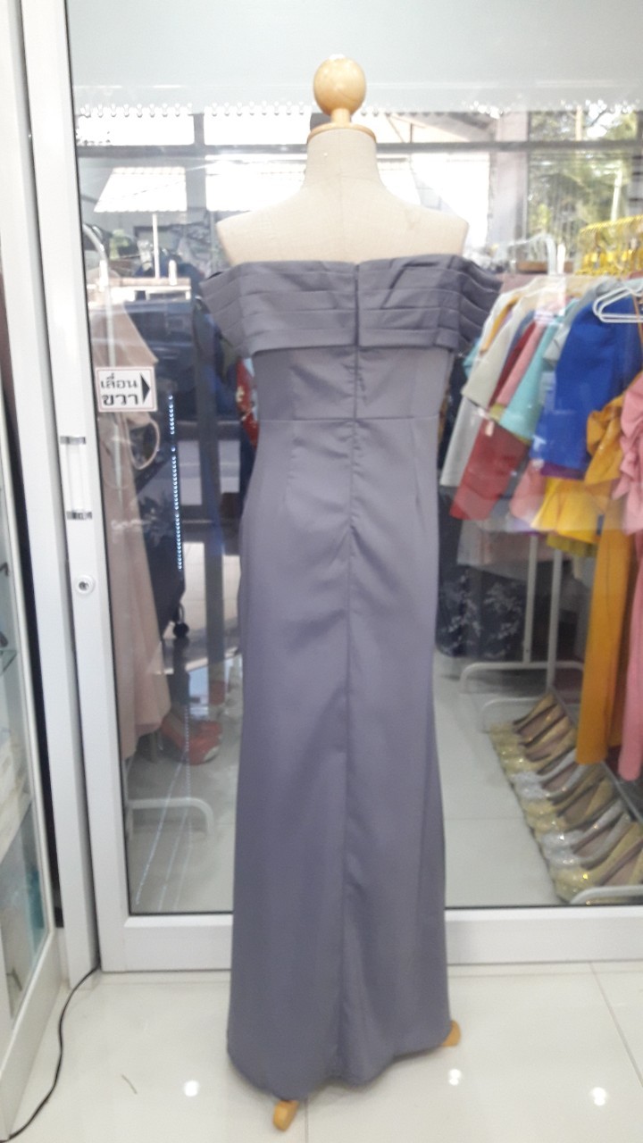 (PRE-LOVED) ยาวเทาฟ้าปาดไหล่ (L) มือ2