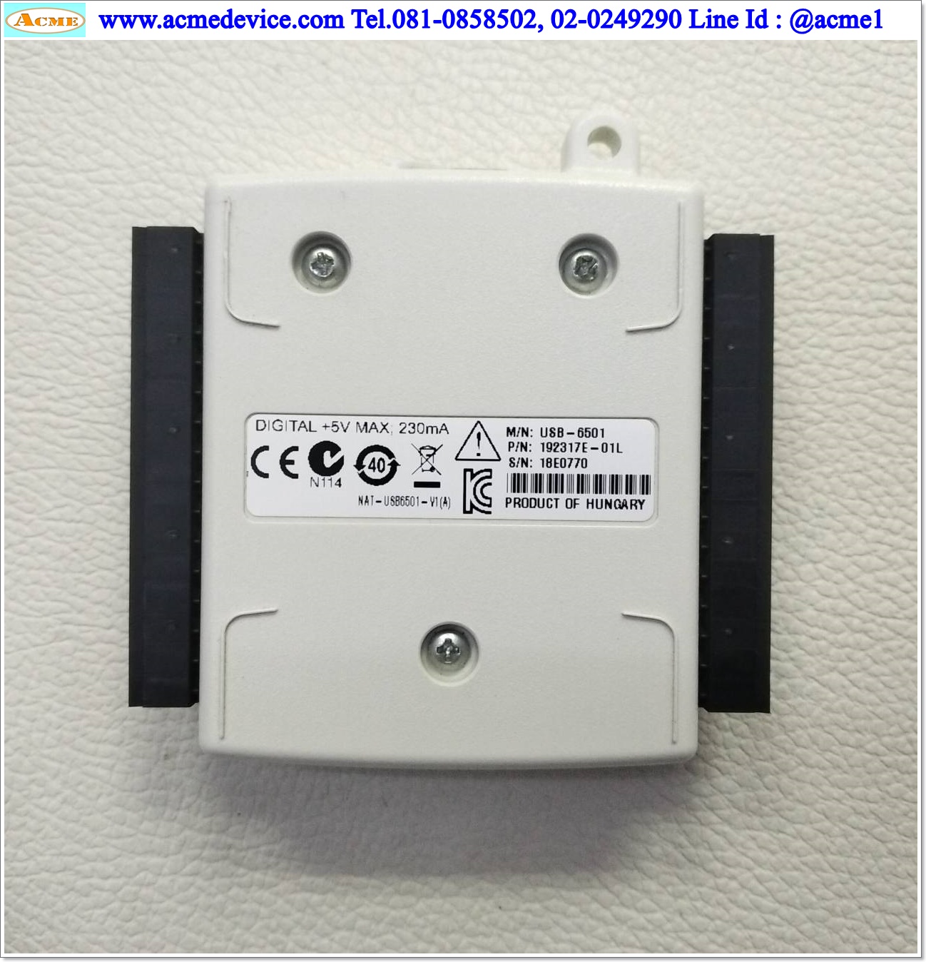 National Instruments รุ่น NI USB-6501, 24-Ch, Digital I/O Device