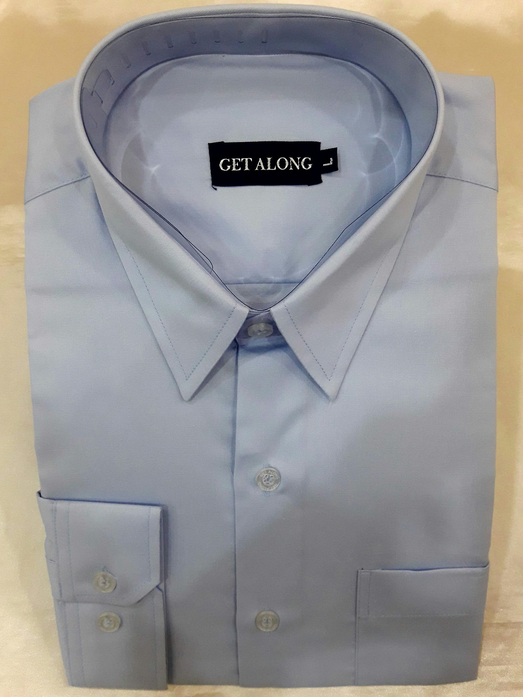 เสื้อเชิ๊ตผู้ชายสีฟ้าอ่อน (Size : L)