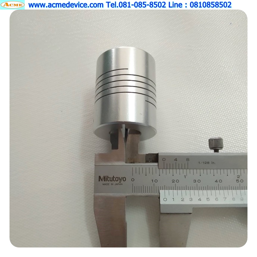 Coupling Aluminum ขนาด ID 15/15mm, OD 32mm, L 40mm