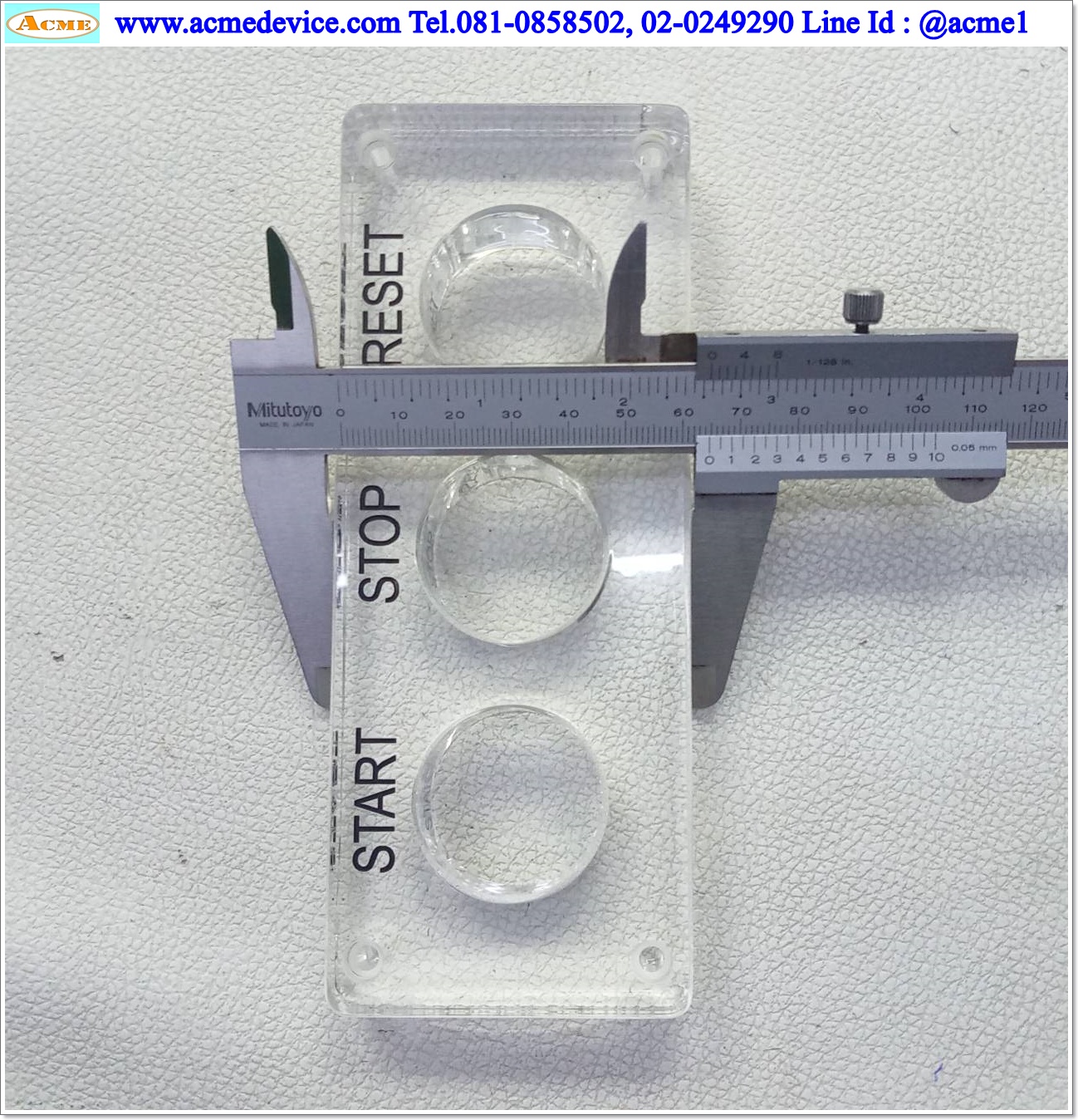 Name plate ตู้คอนโทรล, Dai 32 mm. ขนาด 65 x 165 x 20 mm.