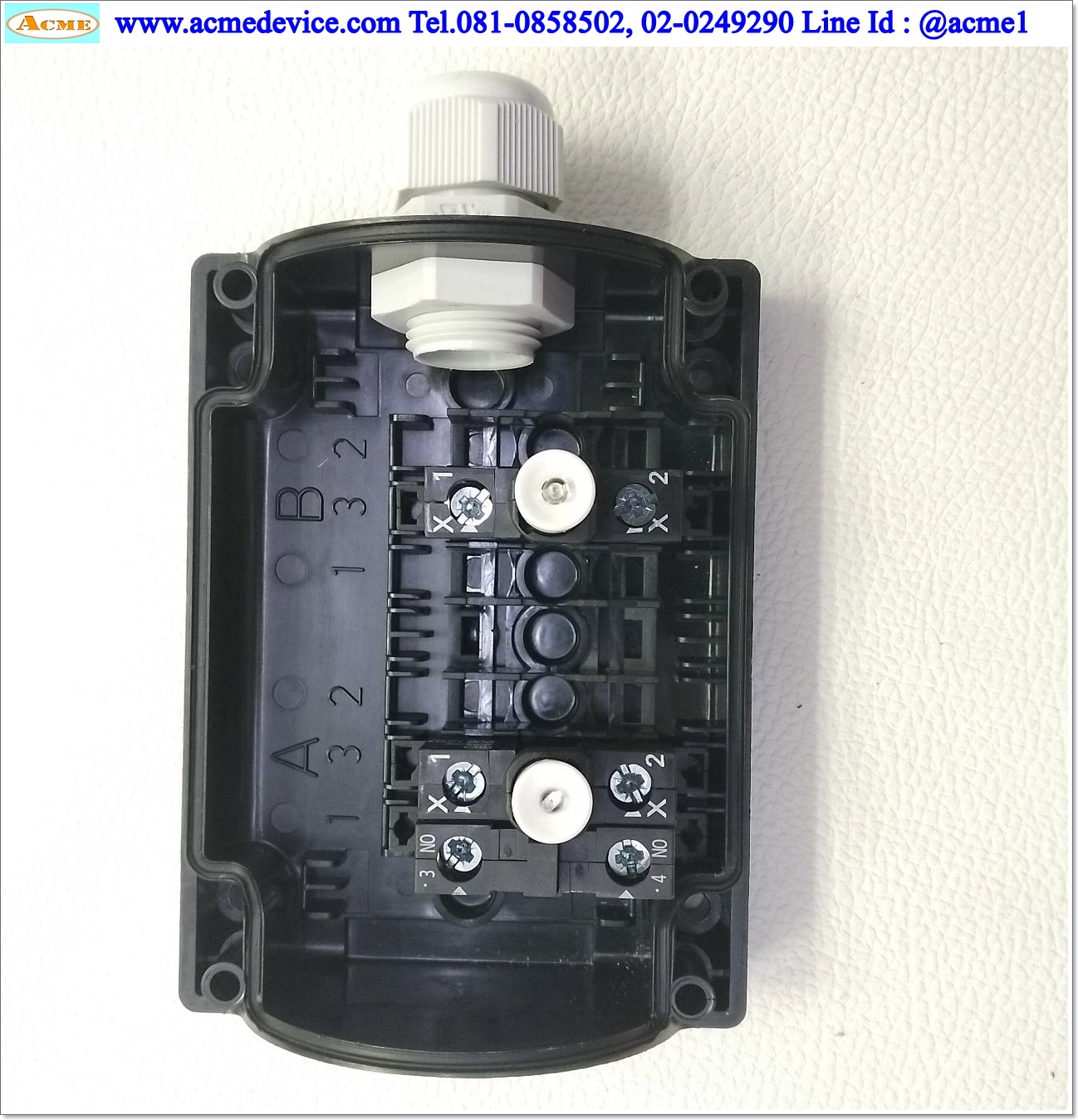 กล่องสวิตช์ Siemens รุ่น 3SB3802-0AA3, 3SB3420, 24Vdc, Enclosure