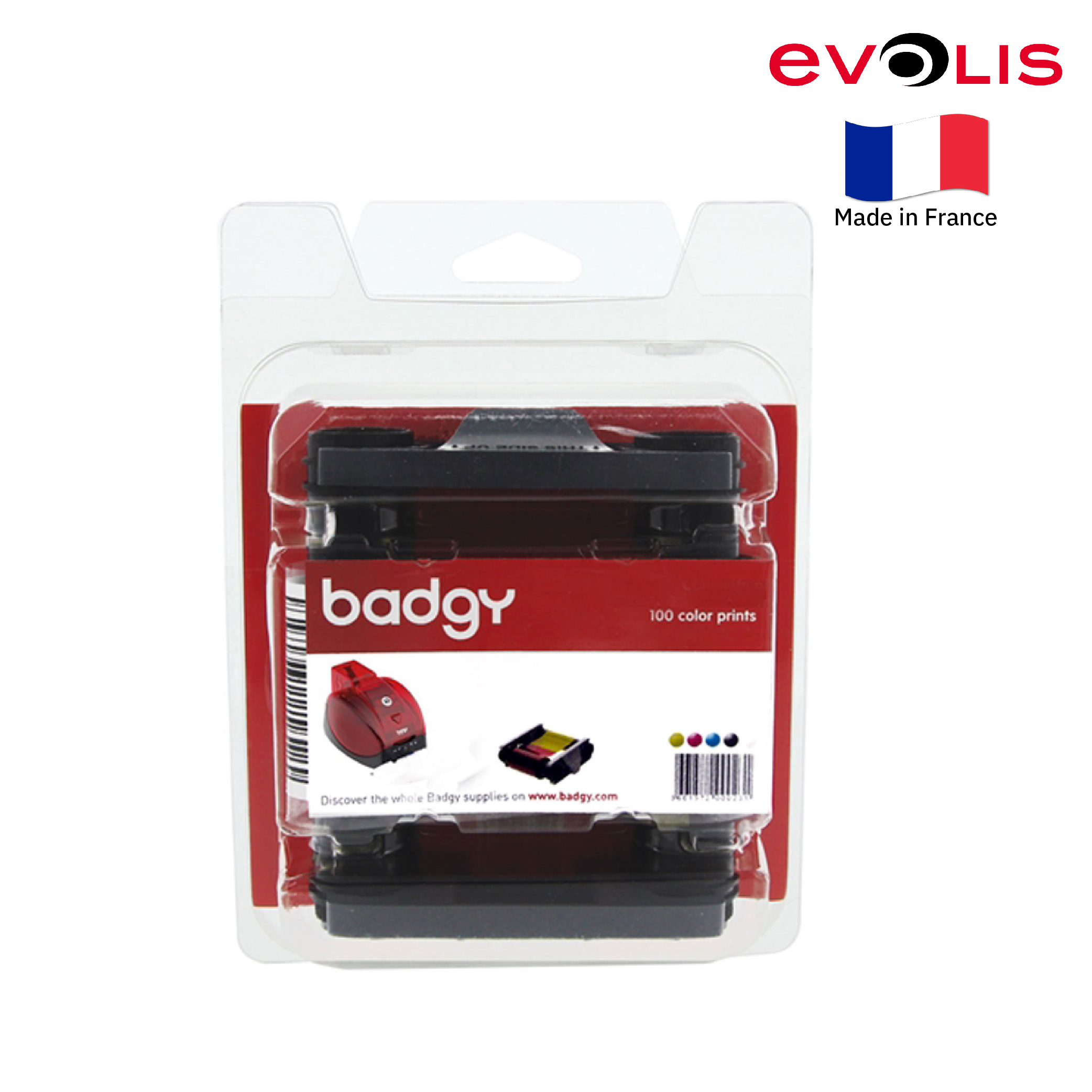 ตลับหมึกเครื่องพิมพ์บัตร Evolis รุ่น Badgy (ของเครื่องสีแดง)