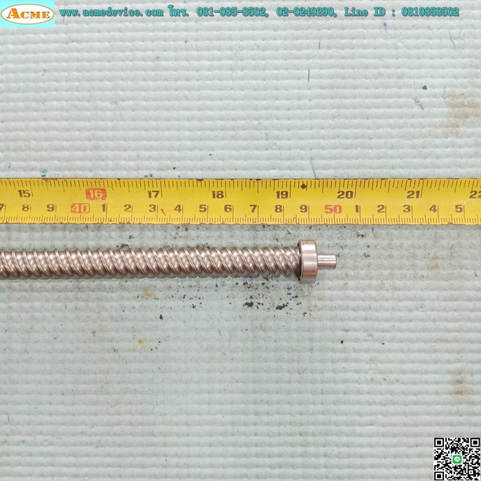 Ball Screw ขนาดเพลา 12 mm. x 500 mm., Stroke 365 mm., Pit 16 mm.