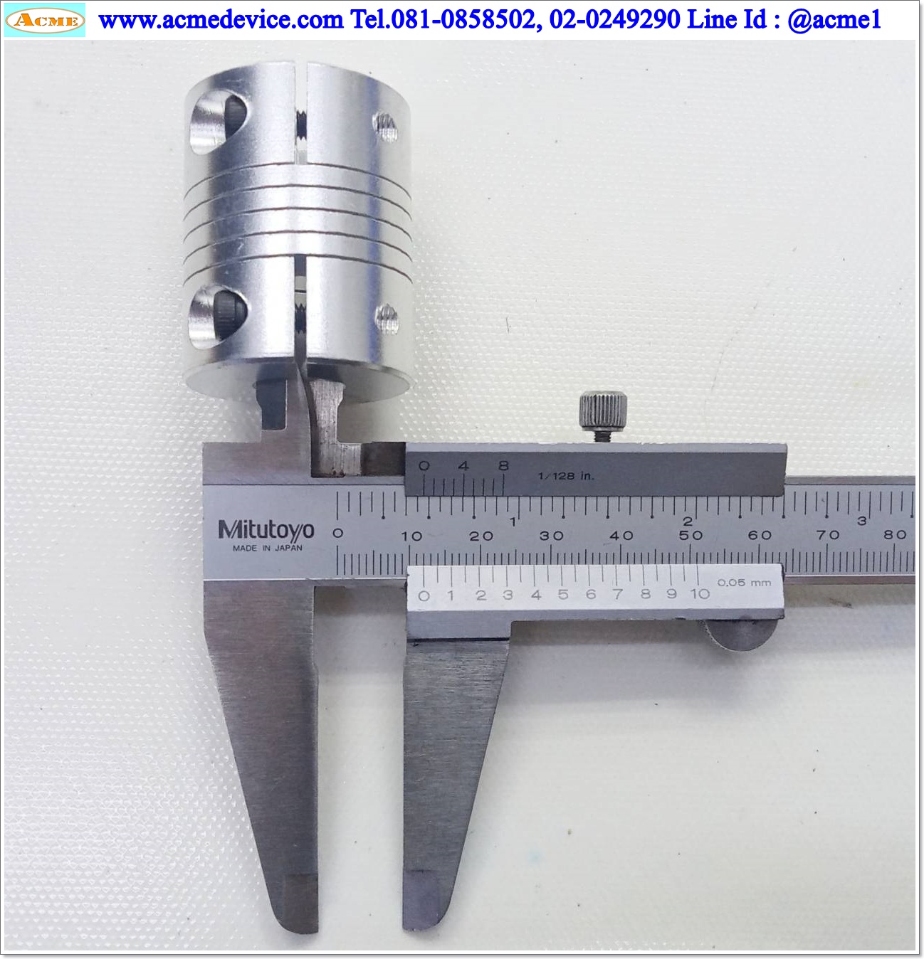 Coupling Aluminum ขนาด ID 12/12mm, OD 32mm, L 40mm