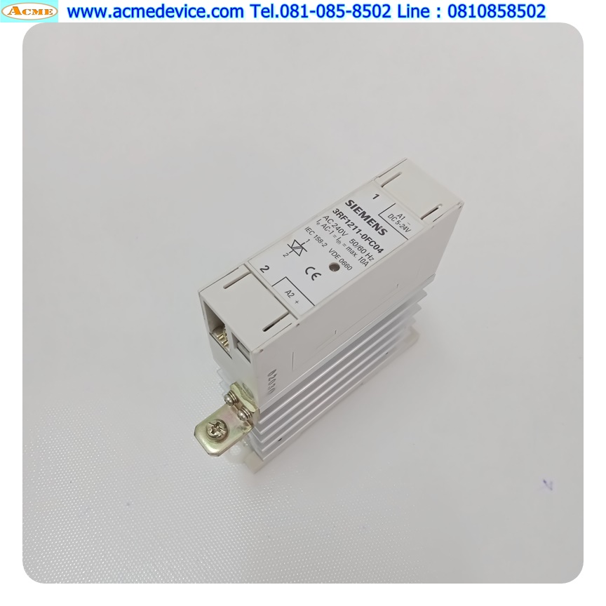 Solid State Relay Siemens รุ่น 3RF1211-0FC04, Input 5 to 24 Vdc, Output 240Vac 10A