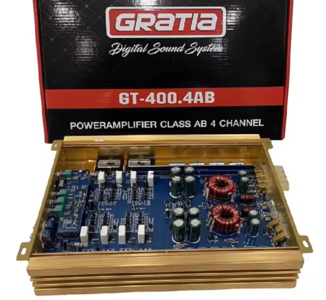 NEW เพาเวอร์แอมป์ Class AB 4CH รุ่น GRATIA 400.4 ทรานซิสเตอร์รุ่นใหญ่ TOSHIBA