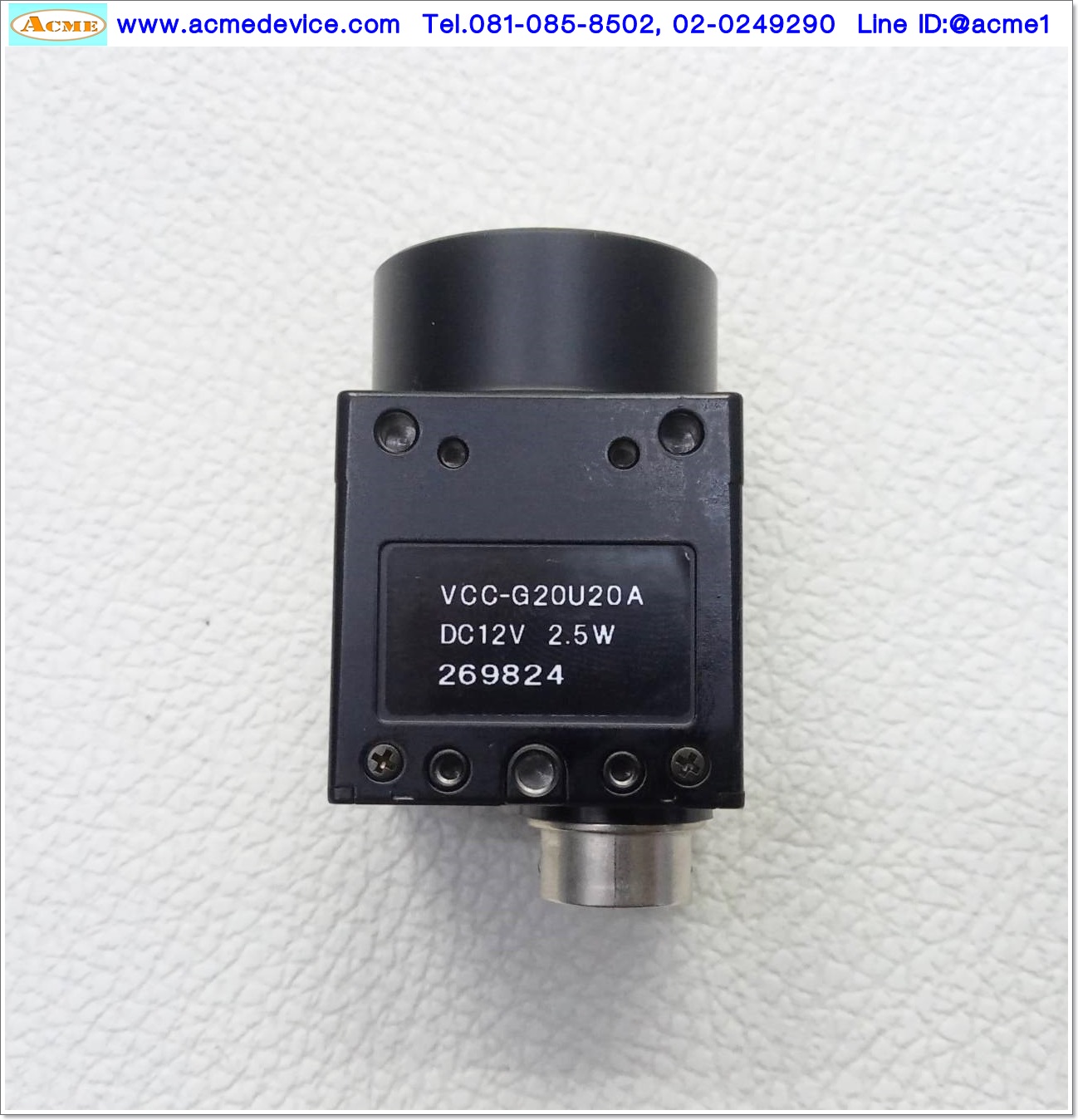 Camera CIS รุ่น VCC-G20U20A, Pixels 1628(H)×1236(V), VS Output 1Vp-p (negative sync), C Mount