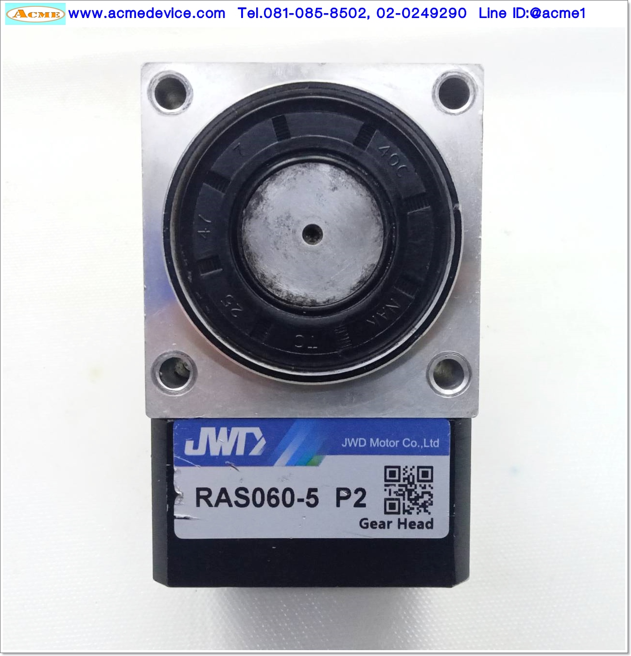Gear Head JWD รุ่น RAS060-5 P2, Ratio 5:1, (เพลาเข้า 14mm, ออก 14mm.),for 200w, 400w