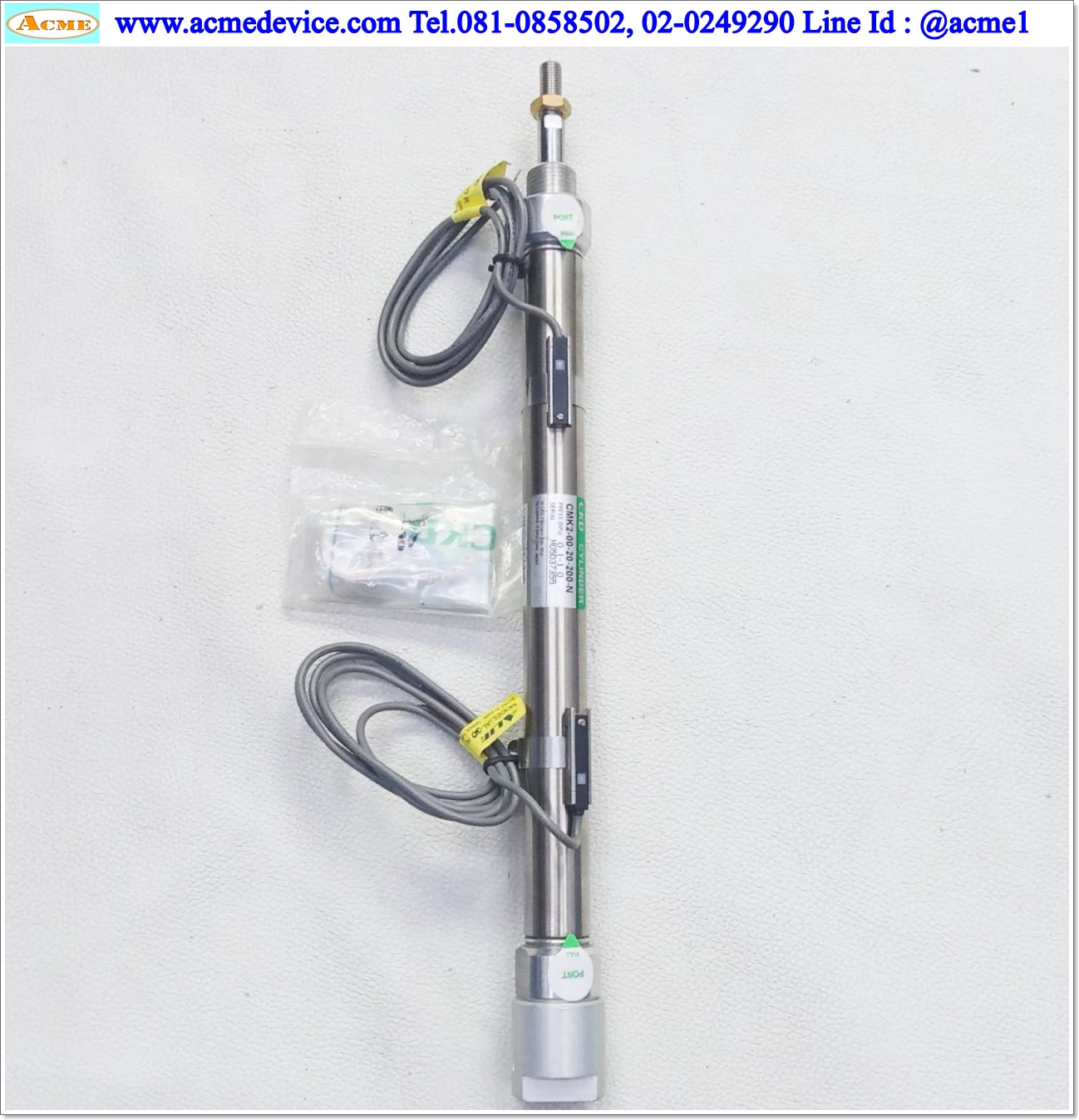 Air Cylinder CKD รุ่น CMK2-00-20-200-N + AL-30R, Bore 20 mm., Stroke 200 mm.