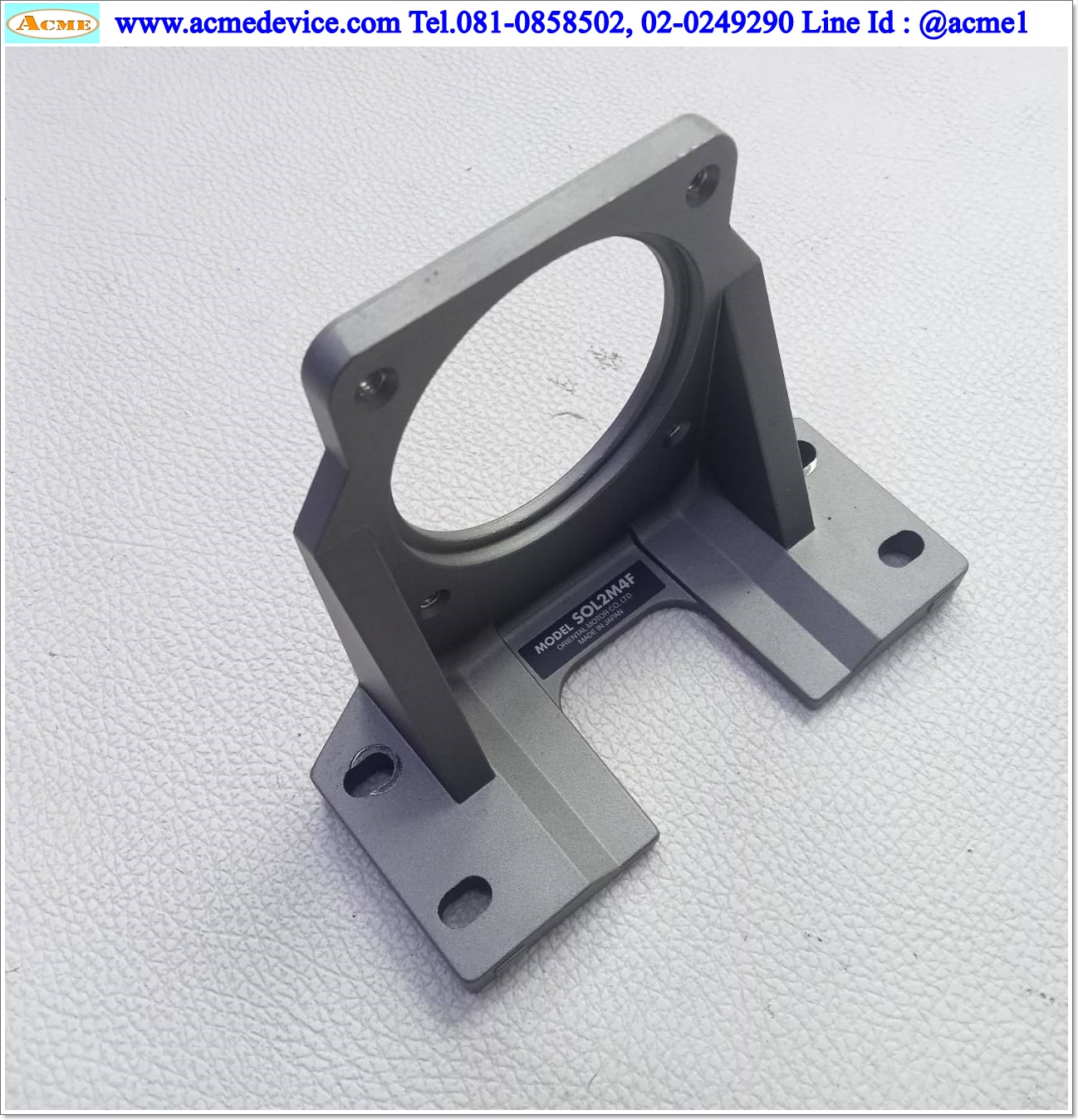 หน้าแปลนมอเตอร์ Oriental Motor รุ่น SOL2M4F, ระยะรูยึด 52 mm, Dai 50 mm.
