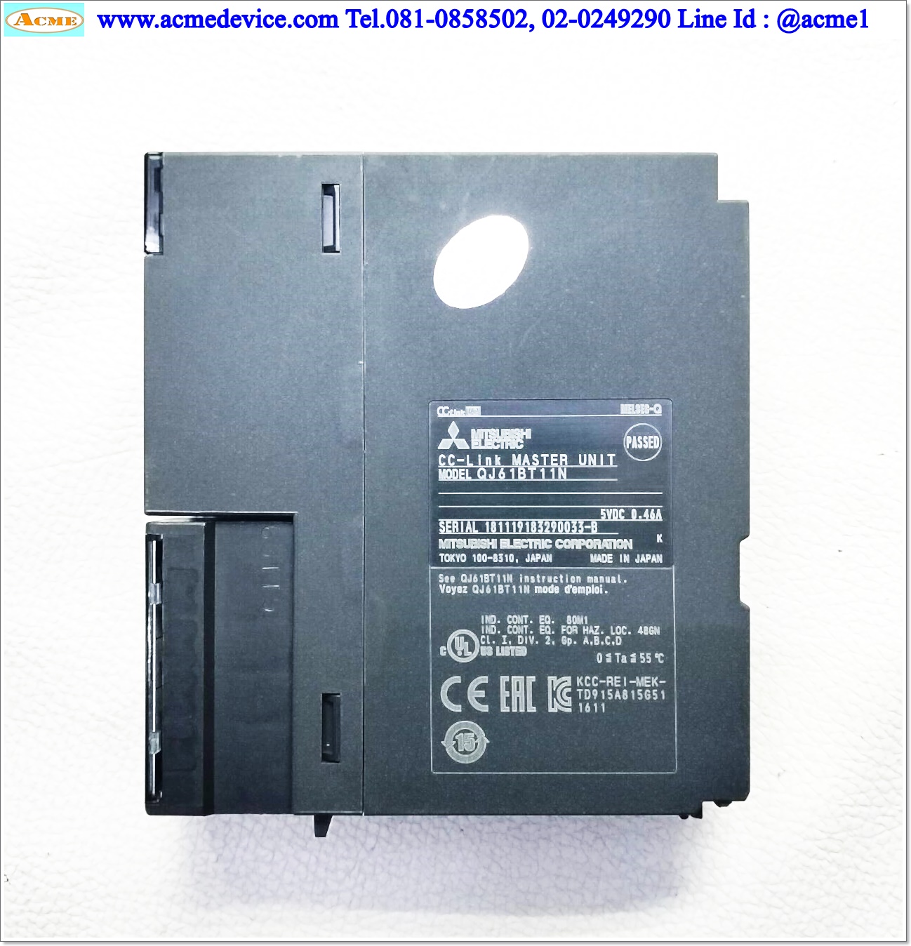 PLC Mitsubishi รุ่น QJ61BT11N, CC-Link Master Unit, Serial 23