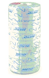 ป้ายราคา (1,500 ดวง/แพ็ค) สีขาว METO รุ่น Ecom822