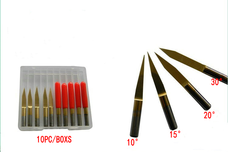 10 pcs ดอก Engraving CNC 30 องศา ขนาด 0.4mm