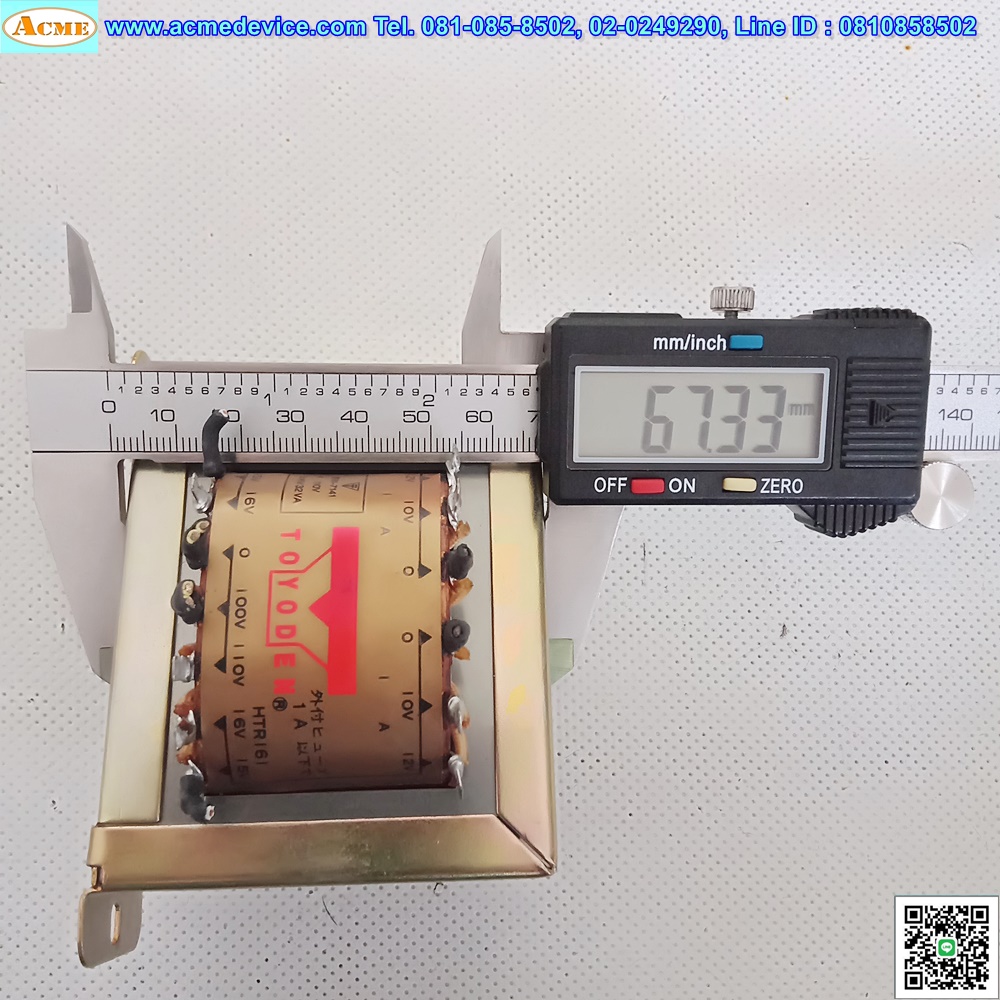 Transformer Toyoden รุ่น HTR161, 110V/16V, 15V, 12V, 10V, 1A