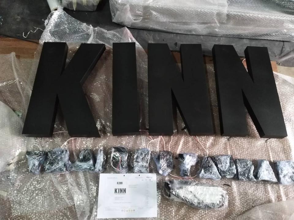 ป้ายกล่องฟโลหะ อลูมิเนียม #KINN #ป้ายส่งออสเตรเลีย #ป้ายส่งต่างประเทศ