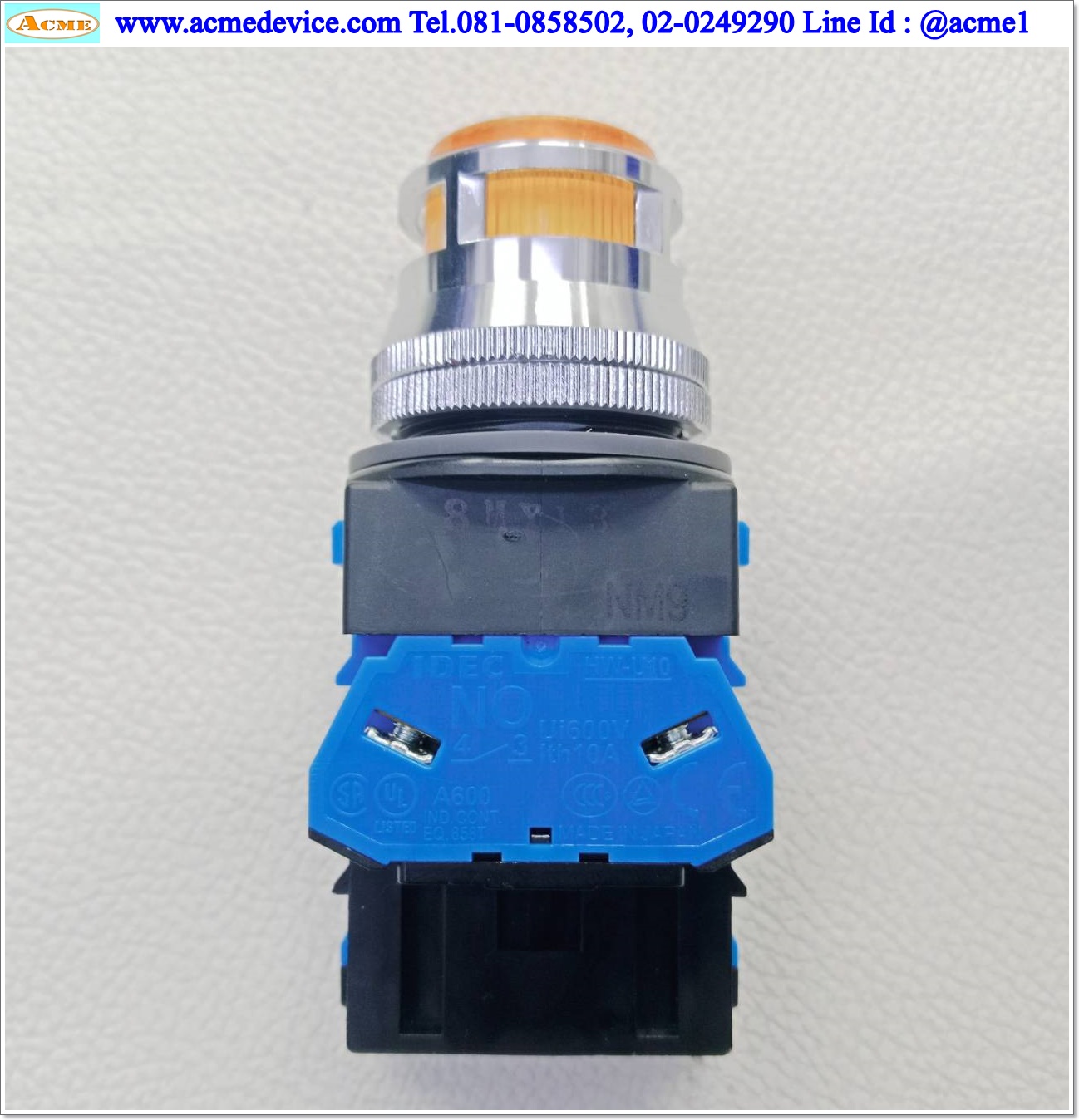 Pushbutton Switch Idec รุ่น ALN22210DNO, 2NO, 24V AC/DC, ขนาด 30 mm