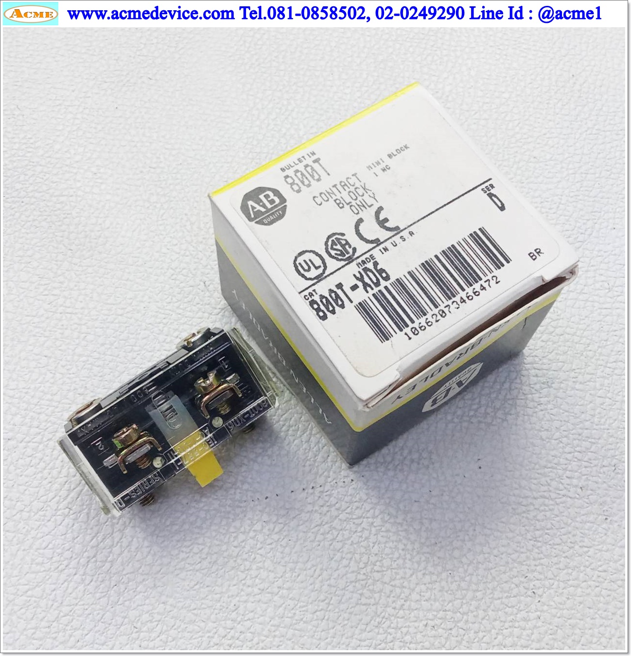 Contact Block Allen-Bradley รุ่น 800T-XD6, 1NC
