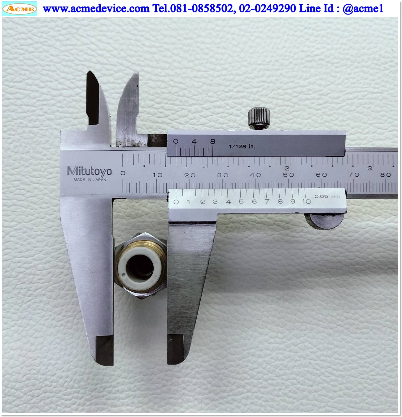 ข้อต่อลม SMC รุ่น KQ2E08-00, Bulkhead Union, สายลม 8 มม.