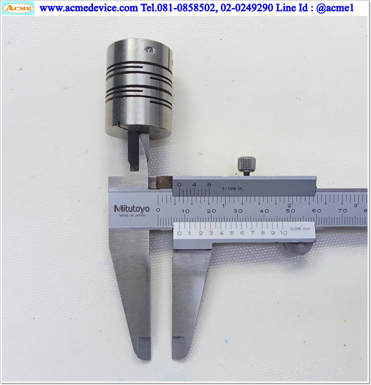 Coupling ขนาด ID 8/8mm, OD 25mm, L 31mm, Stainless, Slit Coupling