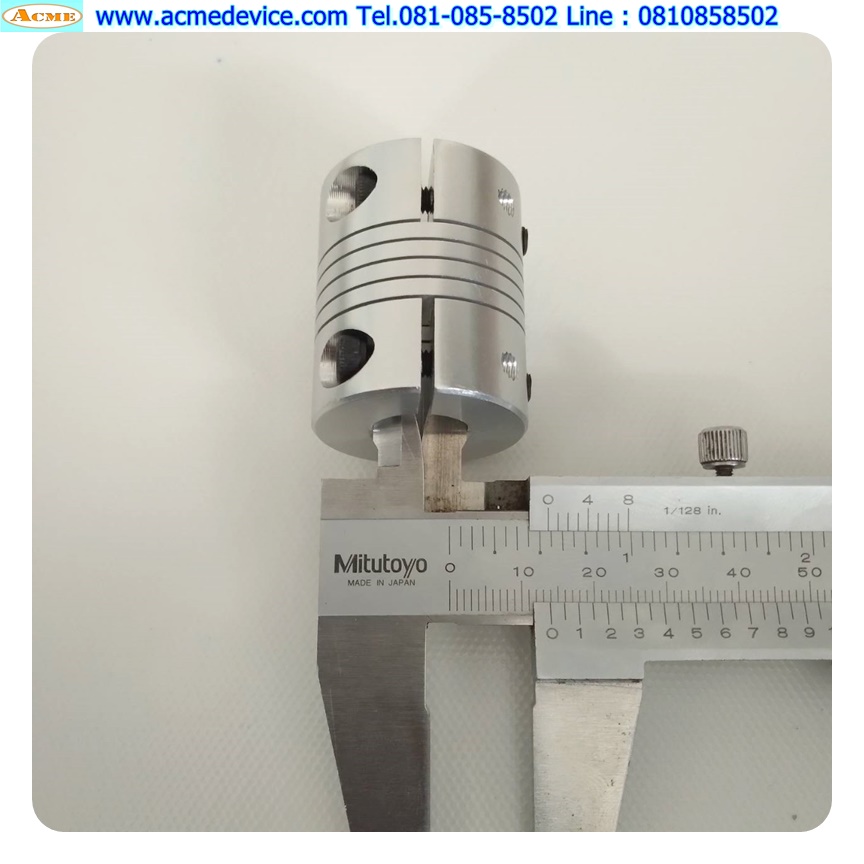 Coupling Aluminum ขนาด ID 10/14mm, OD 32mm, L 40mm