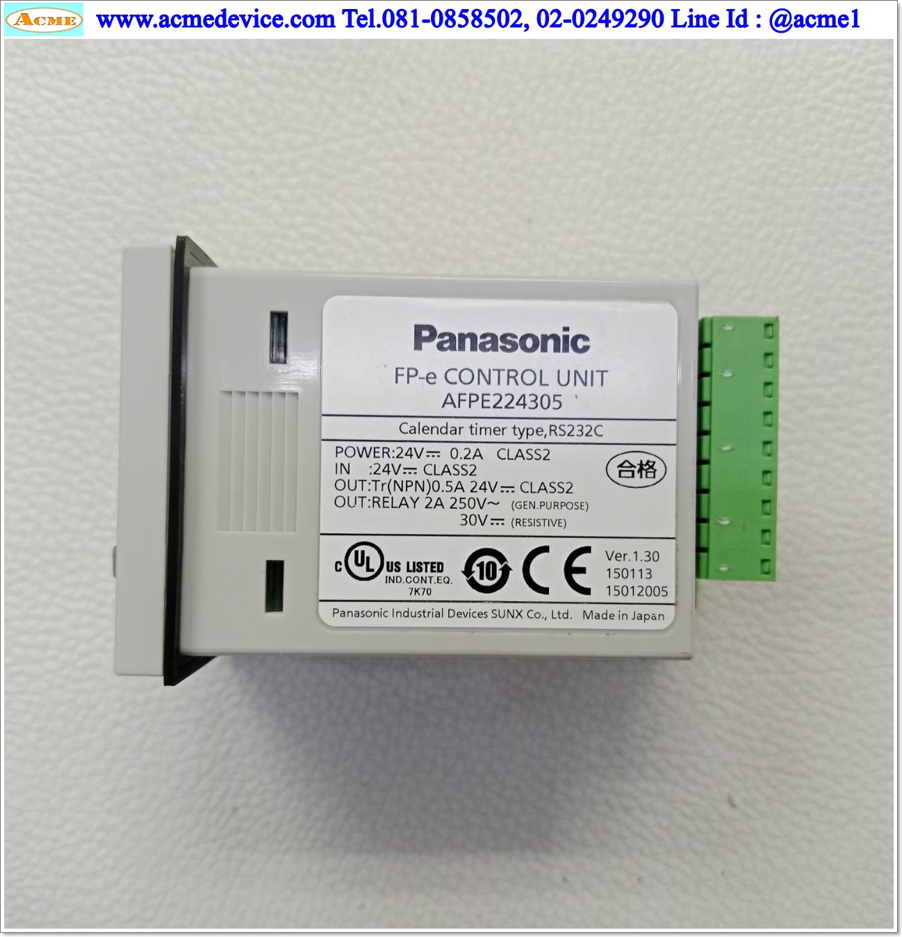 PLC Panasonic รุ่น AFPE224305, Calendar timer type