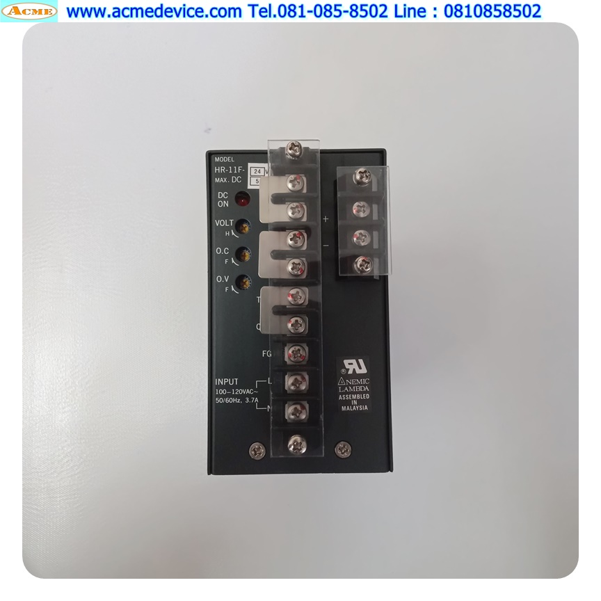 Power Supply Lambda รุ่น HR-11F-24, Output 24Vdc, 5A, 120W, Power Input 100Vac