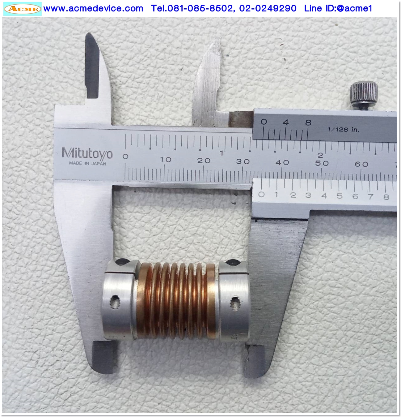 Coupling NBK ขนาด ID 8/8mm, OD 20mm, L 35mm, MFB-20C, Bellows Coupling