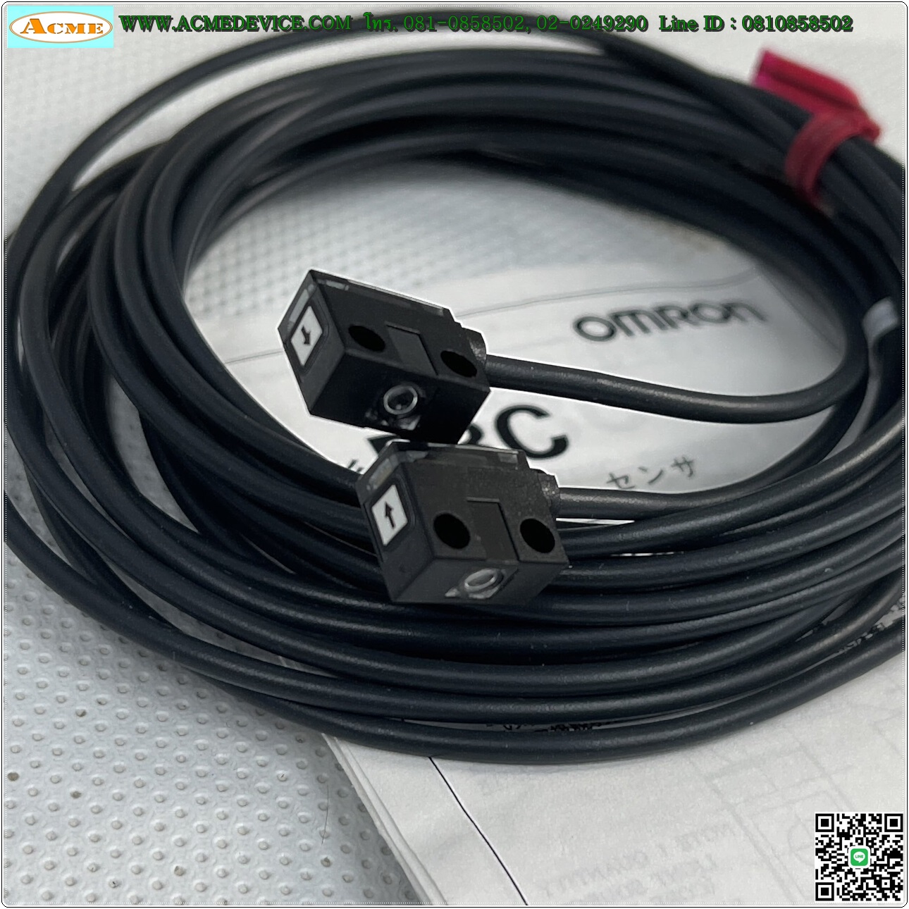 Photoelectric Omron รุ่น E3C-S10, ระยะ 100mm, (รับ-ส่ง)