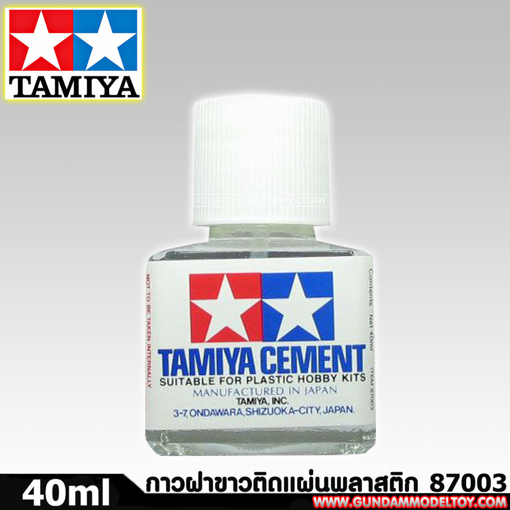 TAMIYA CEMENT กาวฝาขาวเชื่อมติดแผ่นพลาสติก อุปกรณ์ต่อโมเดล Spares