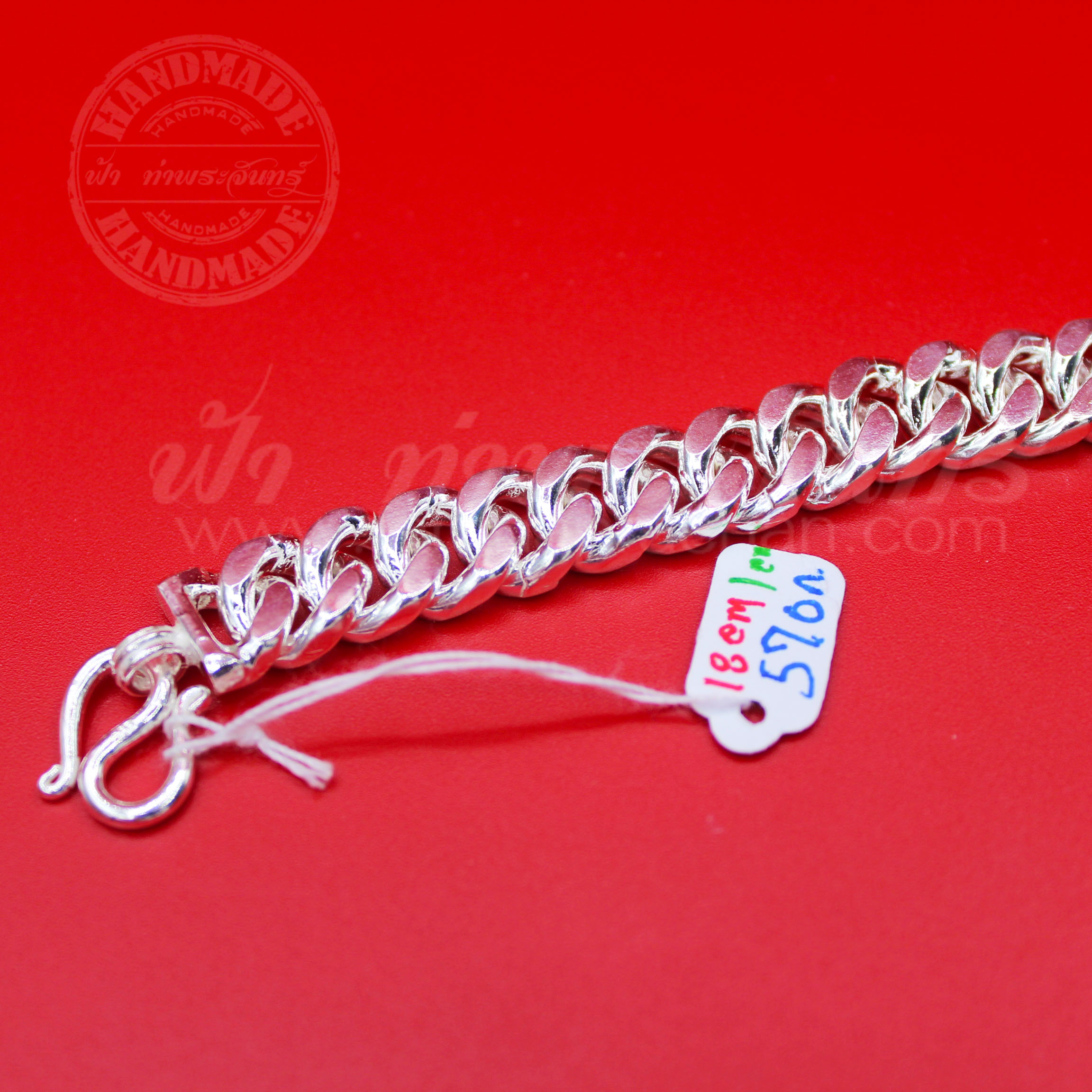 กำไลข้อมือเงินแท้ 92.5% ลายเลส