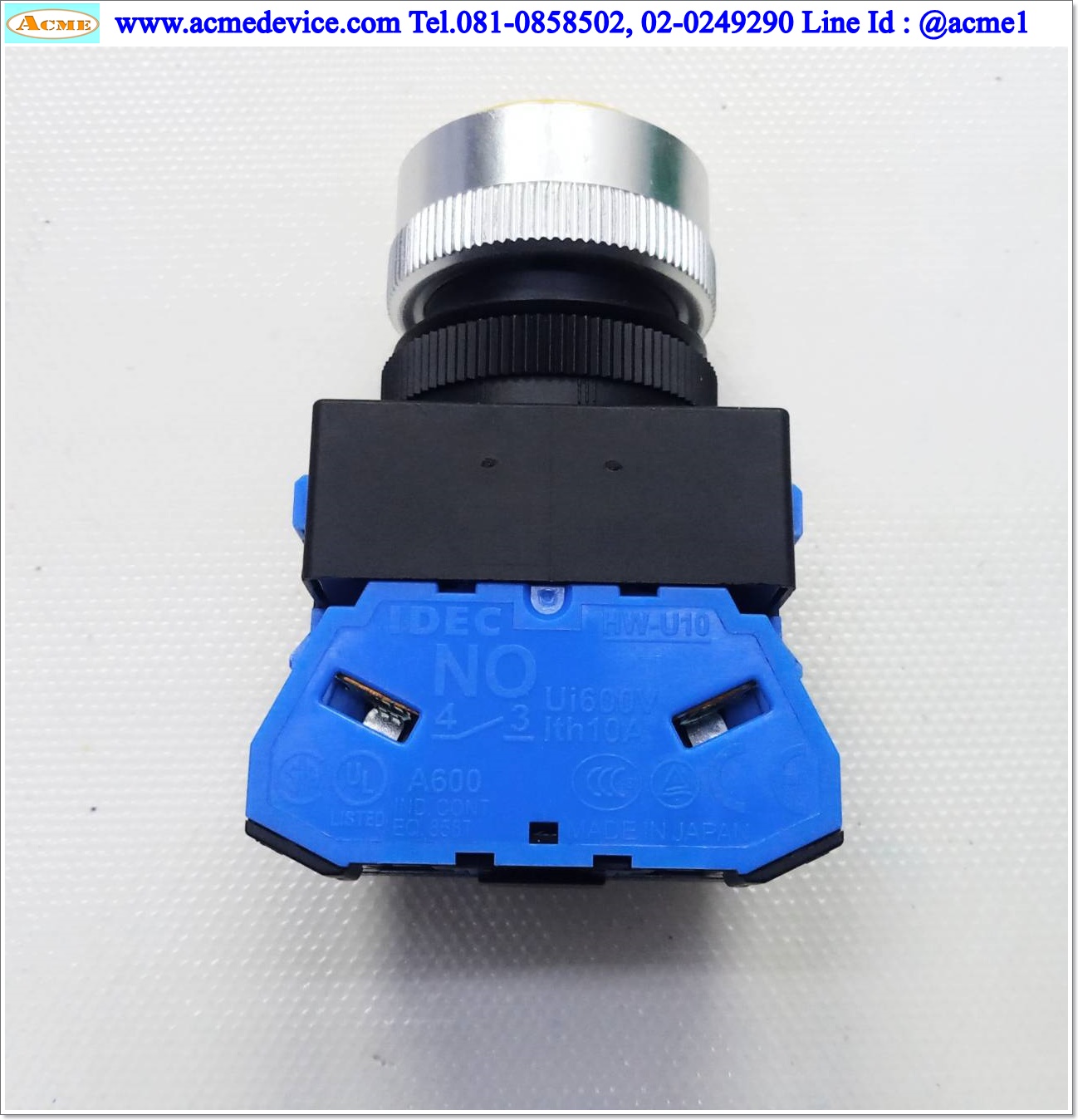 Pushbutton Switch Idec รุ่น ABW110Y, 1NO