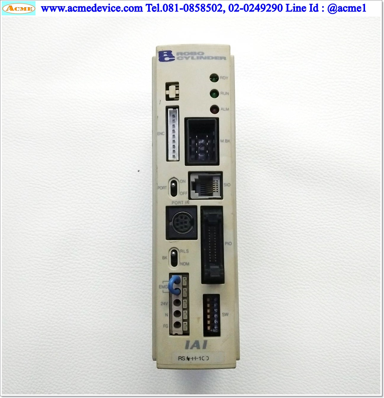 Actuator IAI Drive รุ่น RCA-S-RSW & RC-RSW-H-100-S-SU-G1-SCB35-SP, Stroke 100 mm.