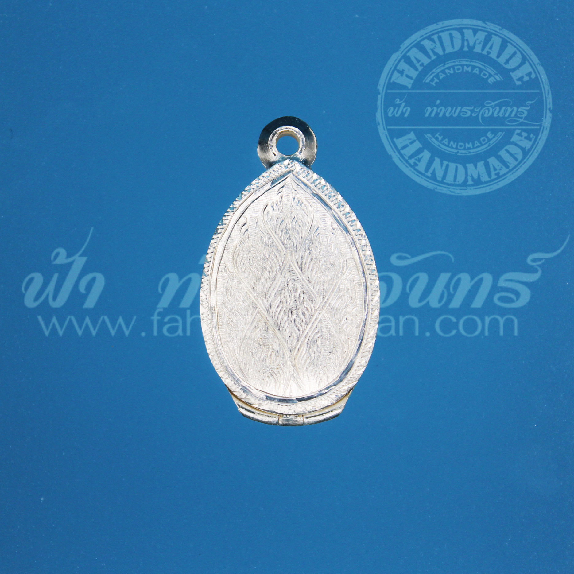 ตลับเหรียญไข่ ปิดหลัง เงินแกะลาย 92.5%