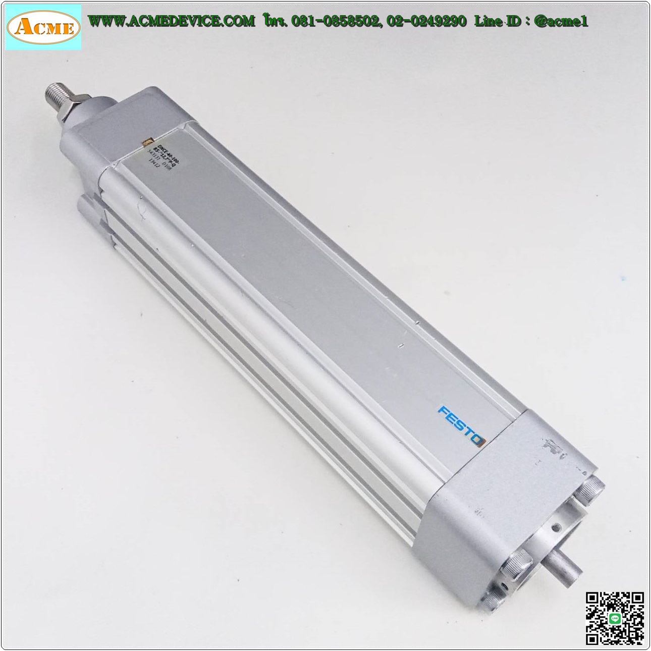 แกนสําเร็จรูป Actuator Festo รุ่น DNCE-40-100-BS"12,7"P-Q, ขนาด 55 mm x 320 mm, Stroke 100 mm, Pit 12.7 mm