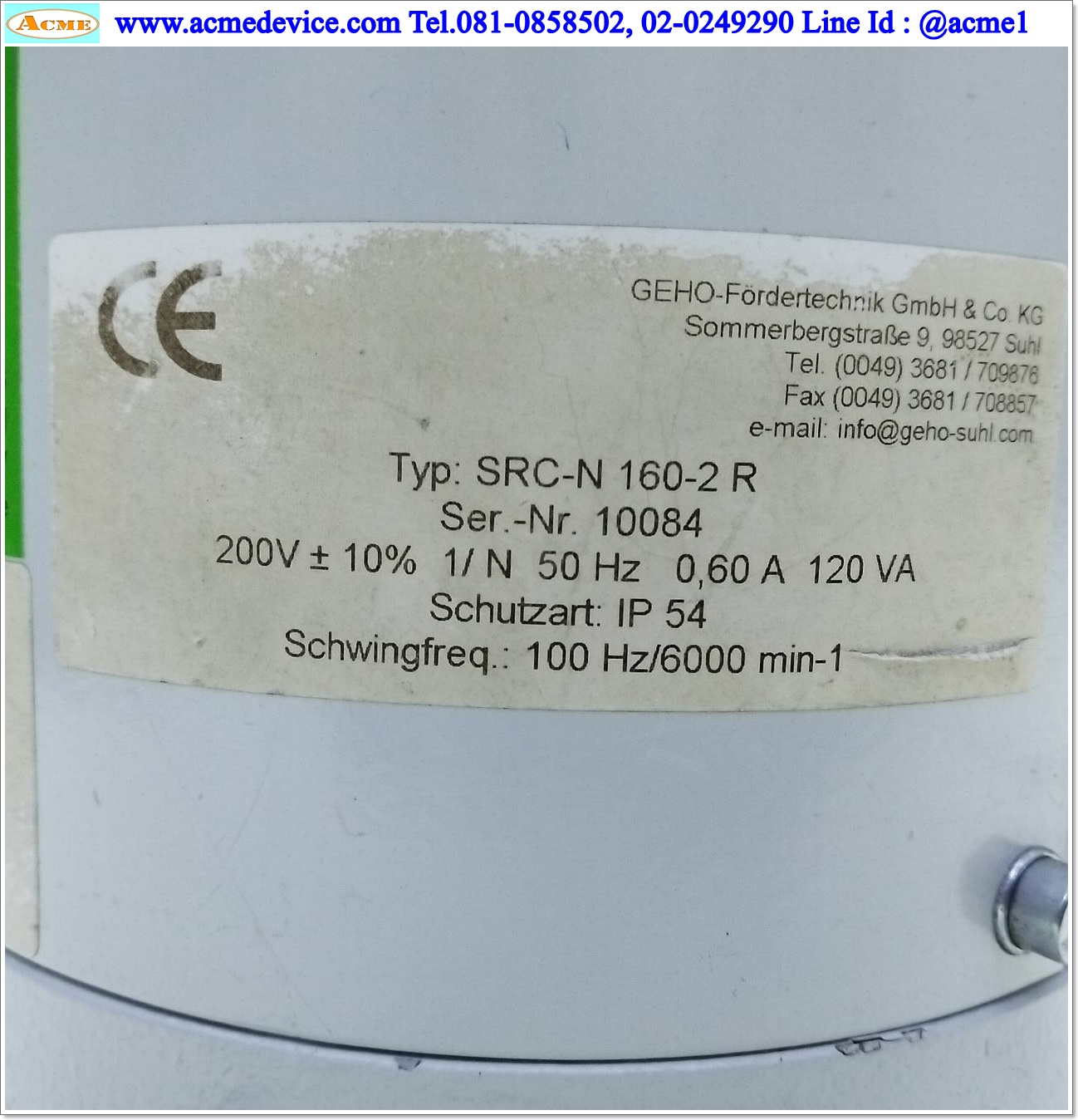 Bowl Feeder RNA รุ่น SRC-N 160-2 R, ขนาด 170 x 220 mm. & Controller RLC 10-A3/65.2, 230V