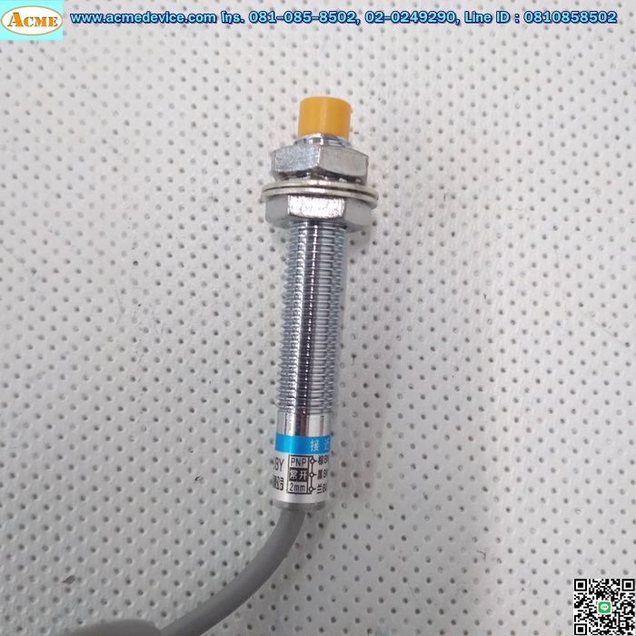 Proximity รุ่น LJ8A3-2-Z/BY, M8, ระยะ 2mm, 3wire, PNP, NO, Unshielded, Inductive