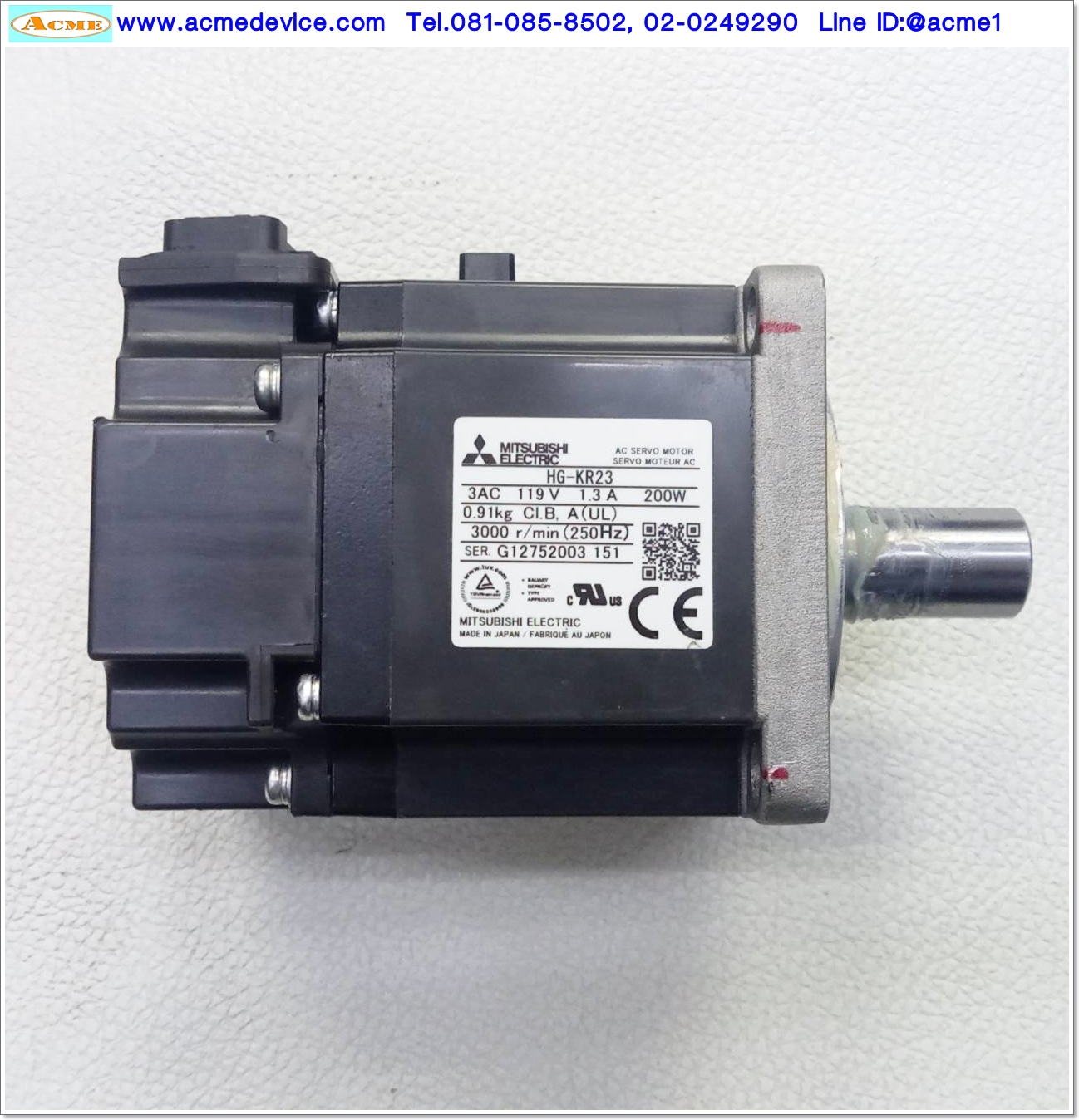Servo Drive Mitsubishi รุ่น MR-J4-20B & Motor HG-KR23, 200W