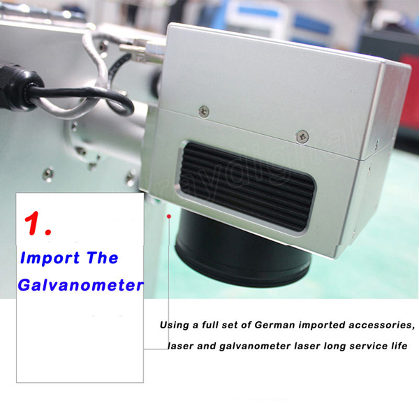 ไฟเบอร์ออฟติกส์เลเซอร์มาคกิ้งและแกะสลัก ขนาดพกพา S004 30W 150x150 mm