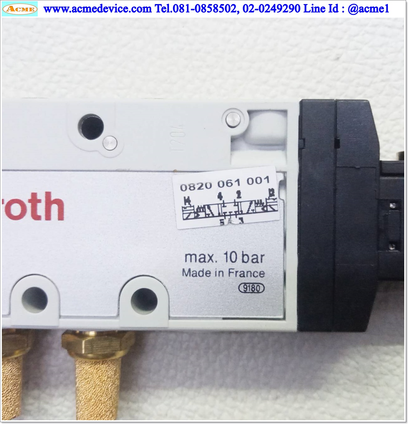 Solenoid Valve Rexroth รุ่น 0820 061 001, 5/3, 3-position Closed Center, Coil 24 Vdc