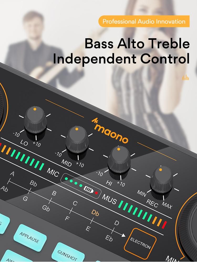 มิกเซอร์เสียง MAONO AU-AM200 Audio Mixer Caster Lite Portable podcast console [By Order รอ 3-4วัน]