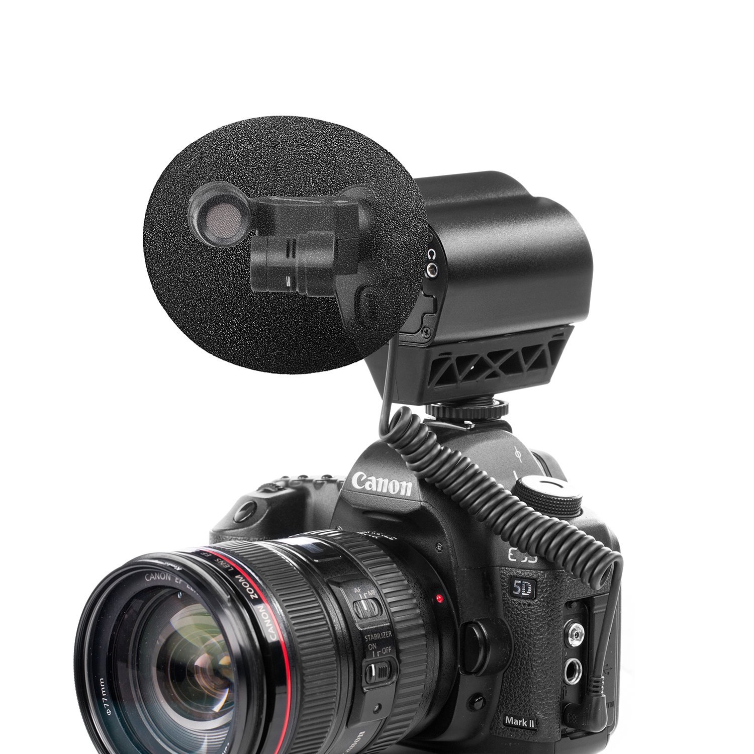 Saramonic Vmic Stereo Condenser Video Microphone with Rubberized Shockmount, High-Pass Filter, Level Control, & High-Frquency Switches, Monitoring & More - for DSLR Cameras & Camcordersรับประกันศูนย์ไทย 1 ปี