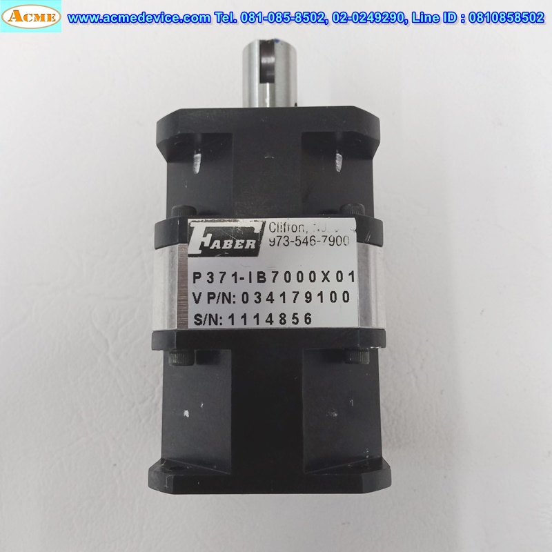 Gear Head Faber รุ่น P371-IB7000X01, Ratio 10:1 (เพลาเข้า 5 mm., ออก 12 mm.), for Stepping □ 42x42 ∅ 22