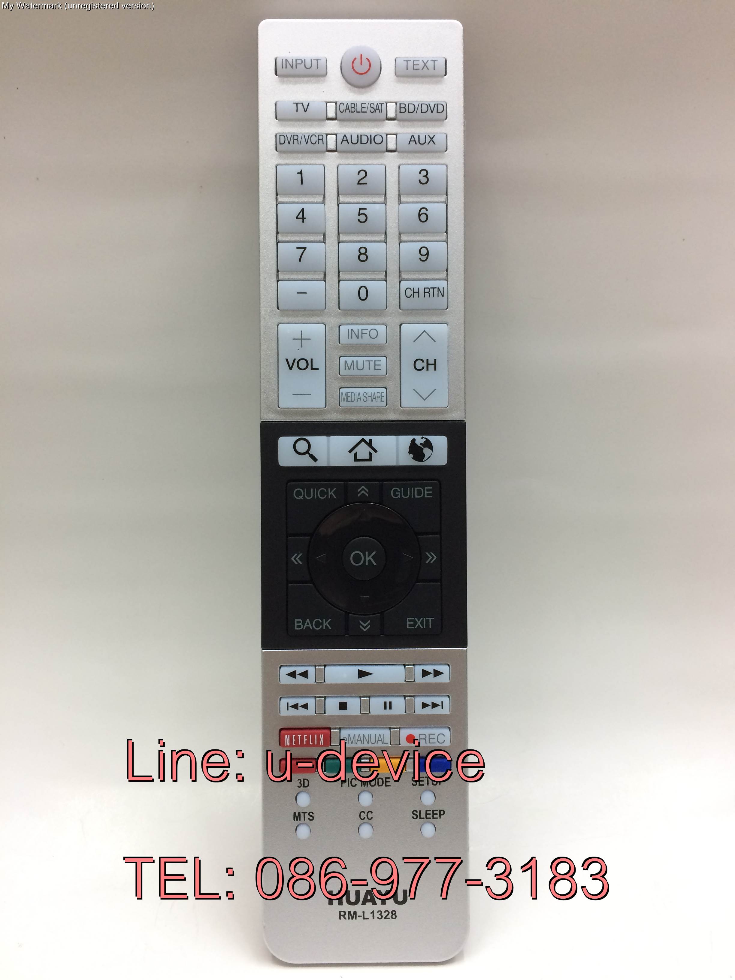 รีโมทรวมทีวี Toshiba ใช้ได้ทุกรุ่น L1328 (Netflix)