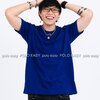 XL เสื้อยืด สีน้ำเงิน คอกลม แขนสั้น Size XL
