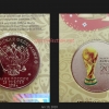 เหรียญที่ระลึกการแข่งขันฟุตบอลโลก 2018 - ถ้วยรางวัลฟุตบอลโลก World Cup Trophy FIFA Wold Cup Russia Cupper-Nickel Coin ลิขสิทธิ์แท้ บรรจุในแพคเกจสวยงาม น่าสะสมค่ะ